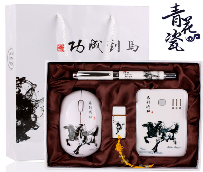 青花瓷套裝禮品U盤